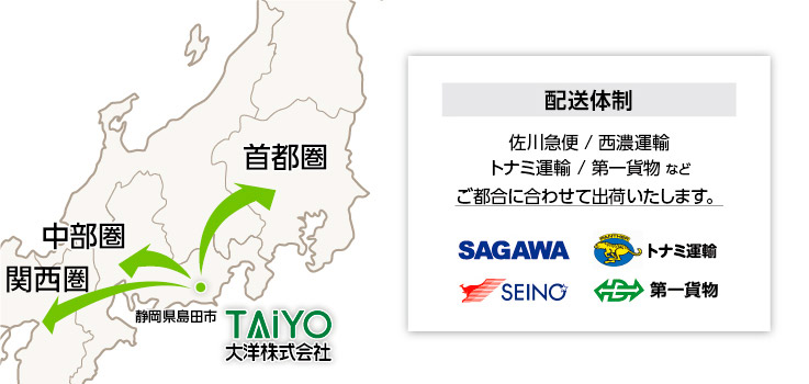 立地と設備を活かした配送の特長